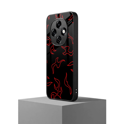 Lil Flames Red oppo f31 pro 5g mobile cover | shockproof glass phone case