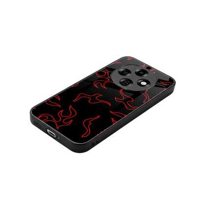 Lil Flames Red stylish phone case for oppo f31 pro 5g | glossy glass and slim fit