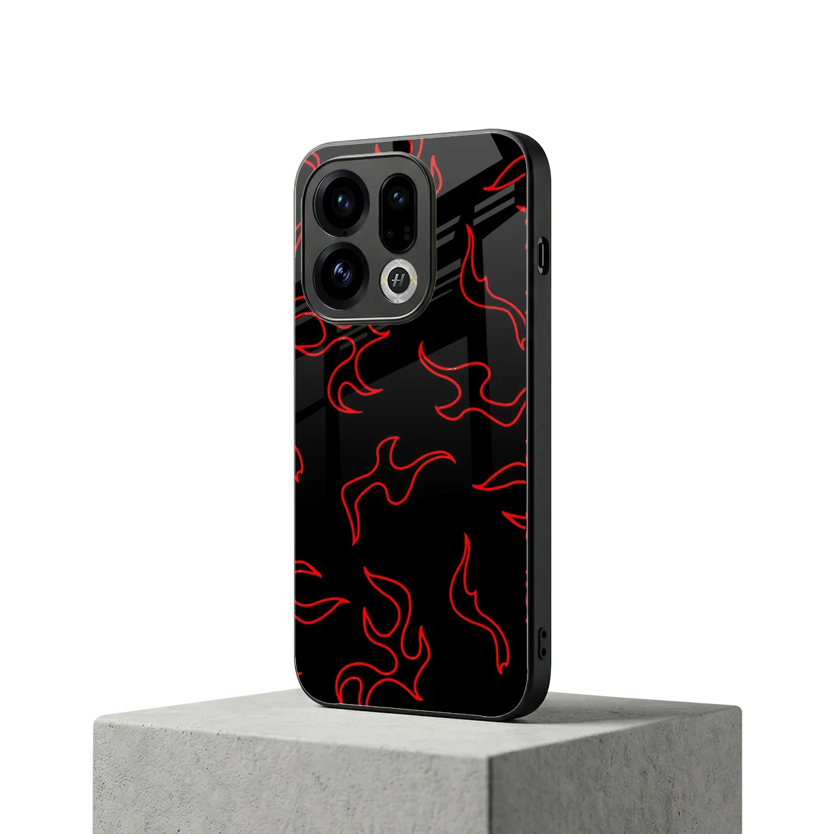 Lil Flames Red oppo find x9 mobile cover | shockproof glass phone case