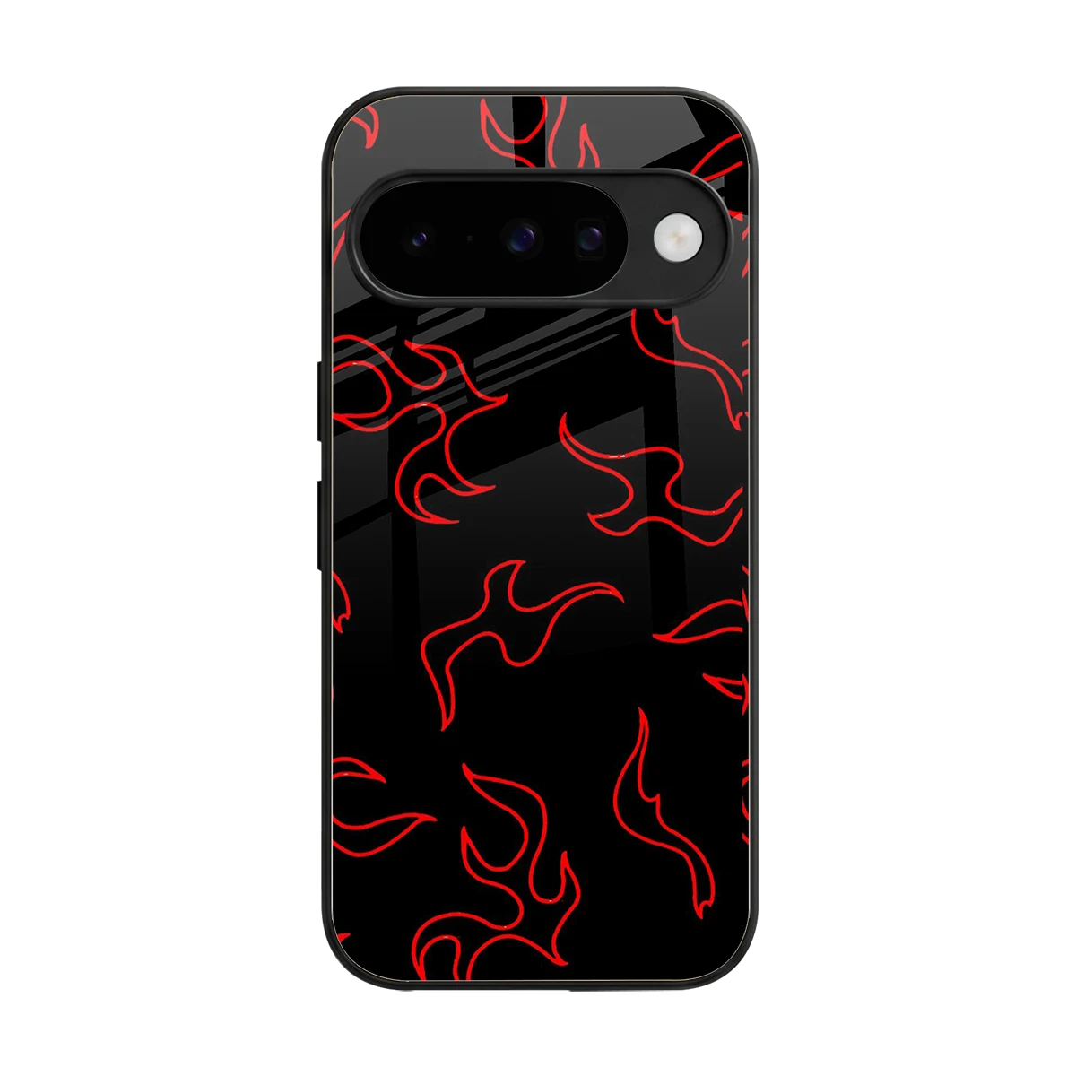 Lil Flames Red back phone cover | glass case for google pixel 10