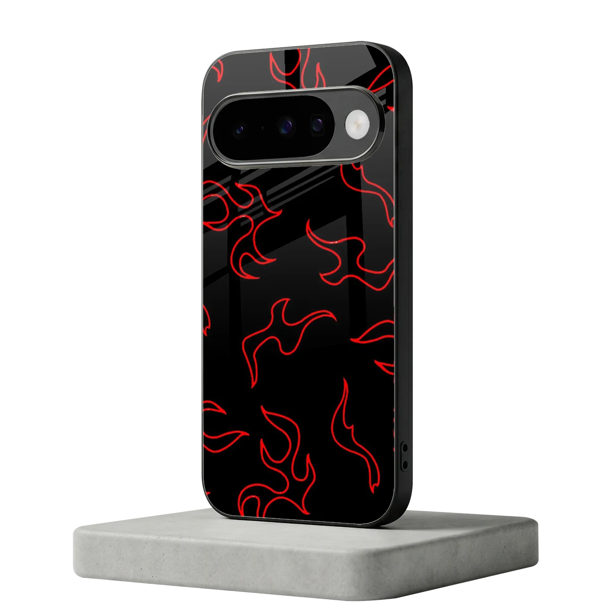 Lil Flames Red google pixel 10 mobile cover | shockproof glass phone case