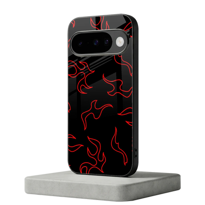 Lil Flames Red google pixel 10 mobile cover | shockproof glass phone case