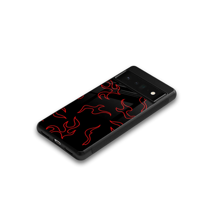 Lil Flames Red google pixel 6 pro mobile cover | shockproof glass phone case