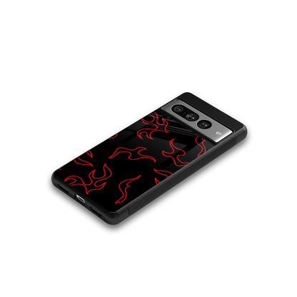 Lil Flames Red google pixel 7 pro mobile cover | shockproof glass phone case