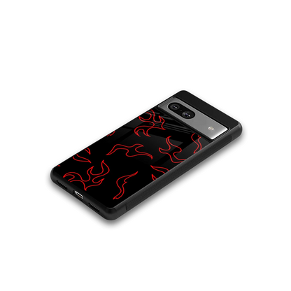 Lil Flames Red google pixel 7a mobile cover | shockproof glass phone case