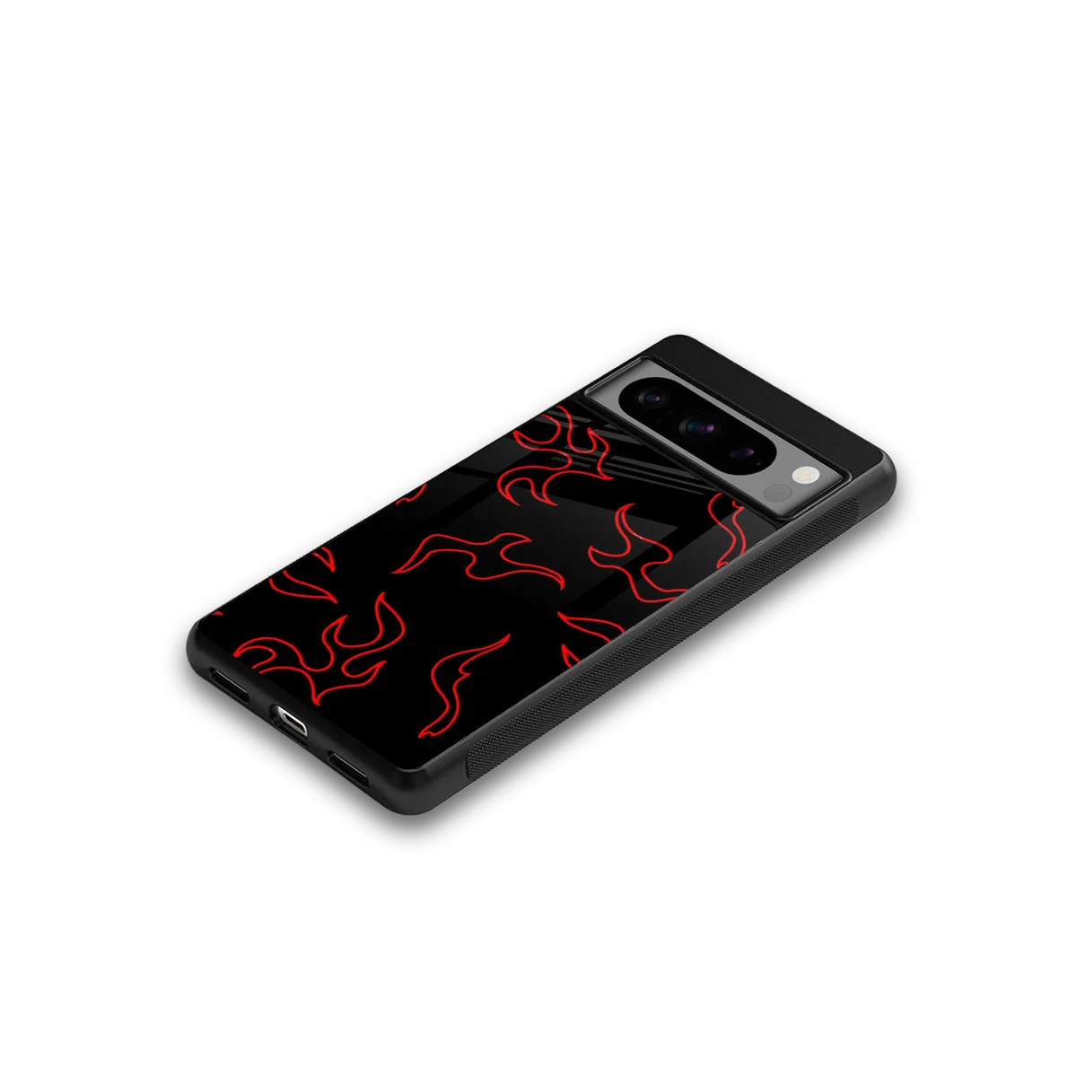 Lil Flames Red google pixel 8 pro mobile cover | shockproof glass phone case