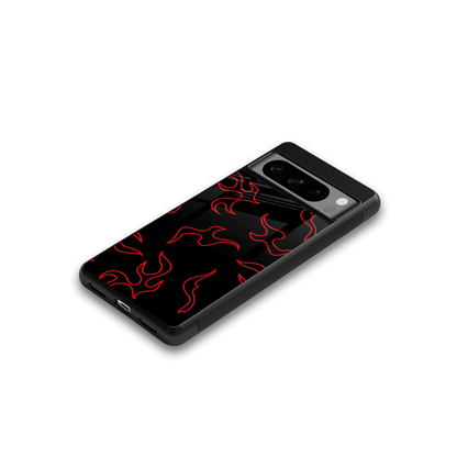 Lil Flames Red google pixel 8 pro mobile cover | shockproof glass phone case