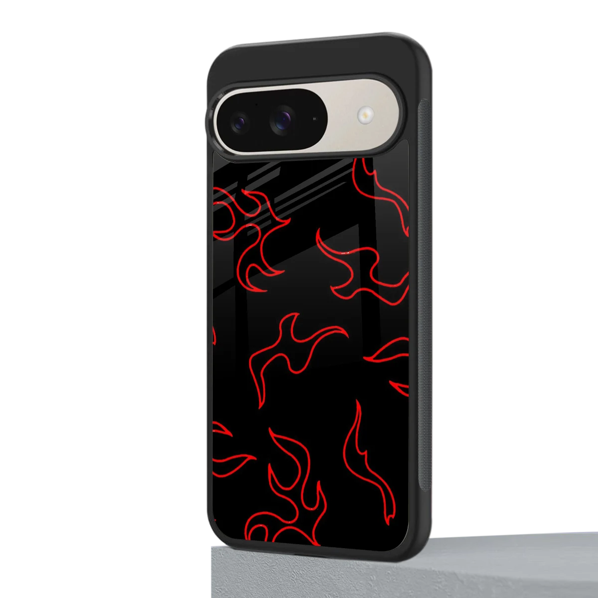 Lil Flames Red google pixel 9 mobile cover | shockproof glass phone case