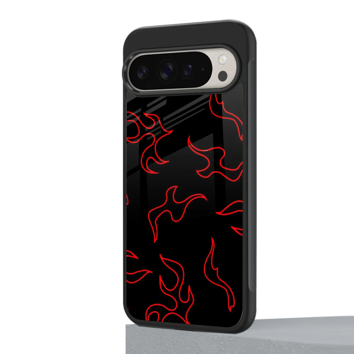 Lil Flames Red google pixel 9 pro mobile cover | shockproof glass phone case