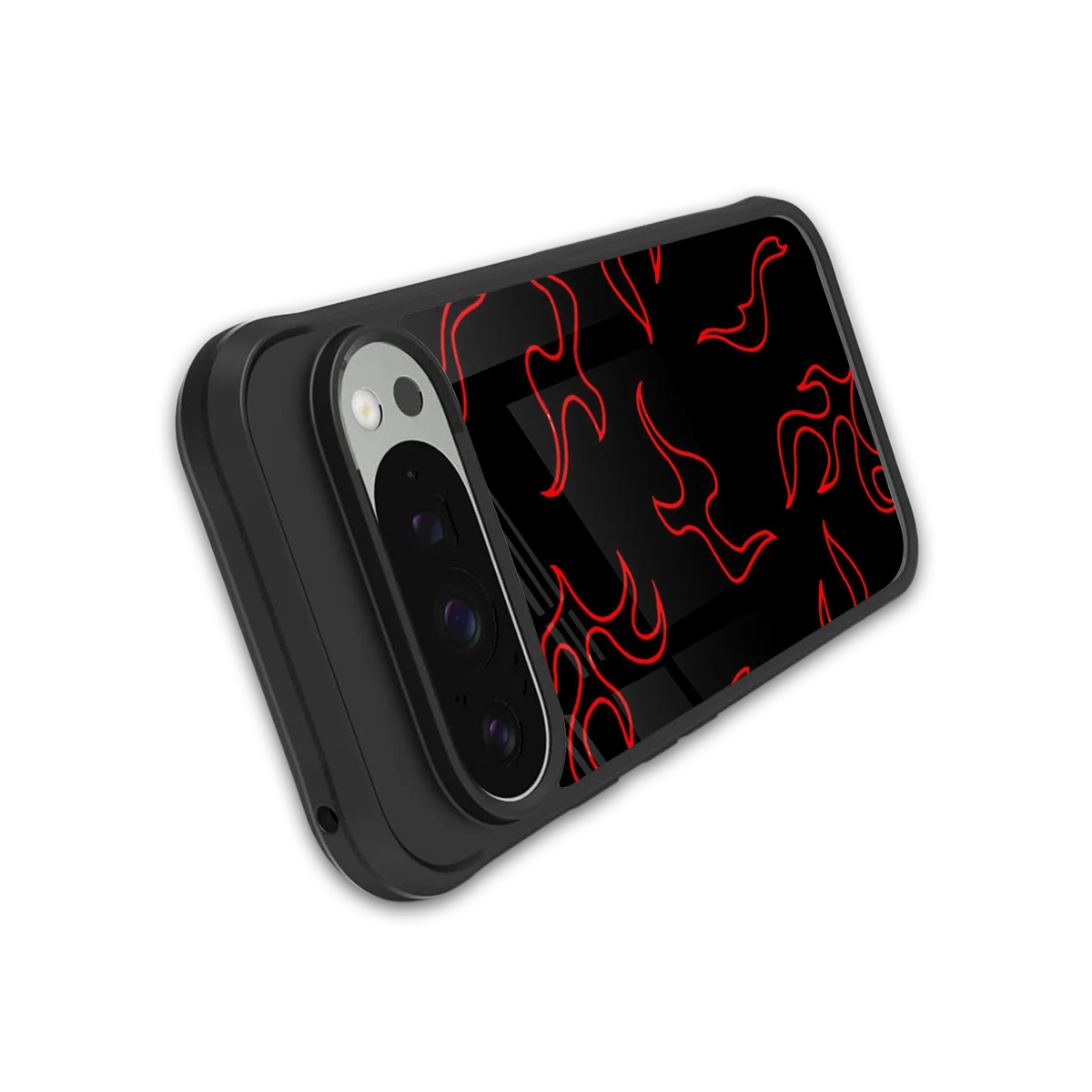Lil Flames Red stylish phone case for google pixel 9 pro | glossy glass and slim fit
