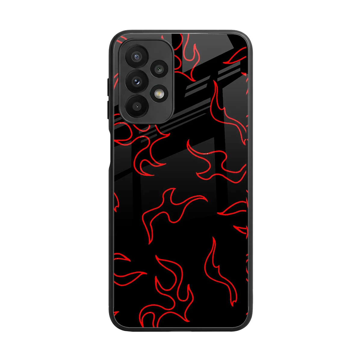 Lil Flames Red back phone cover | glass case for samsung galaxy a23
