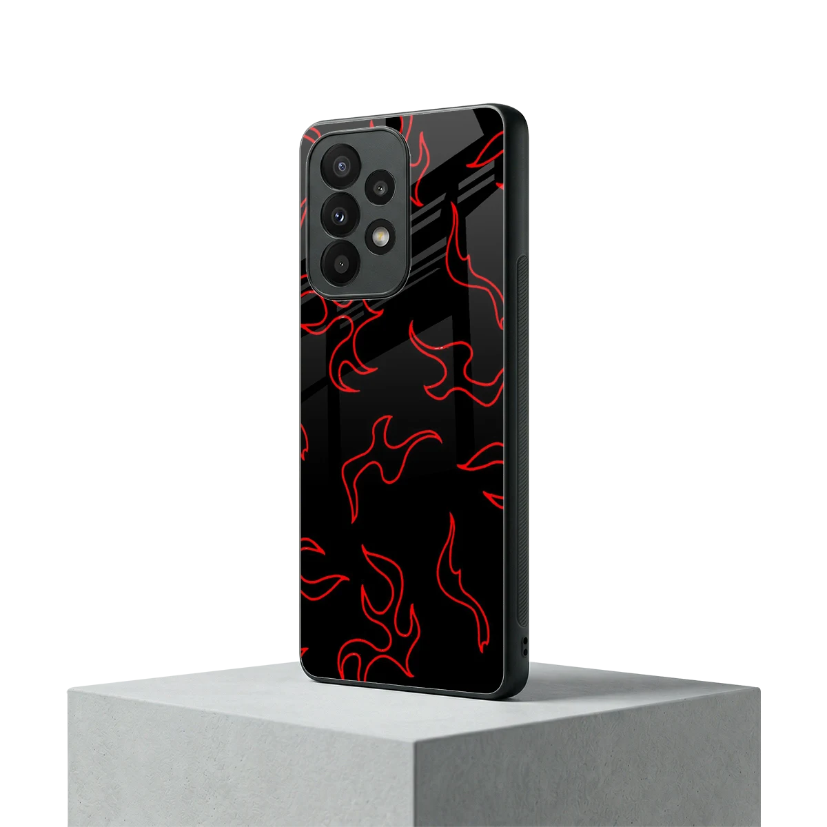 Lil Flames Red samsung galaxy a23 mobile cover | shockproof glass phone case