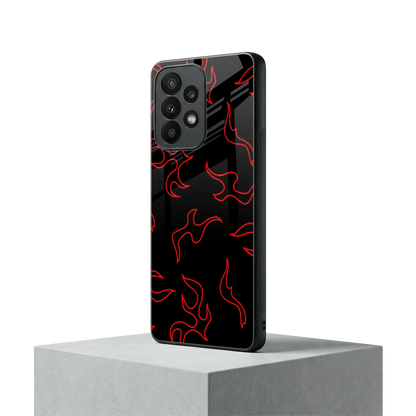 Lil Flames Red samsung galaxy a23 mobile cover | shockproof glass phone case