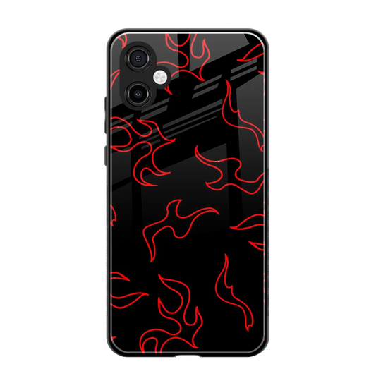 Lil Flames Red back phone cover | glass case for samsung galaxy a06 5g