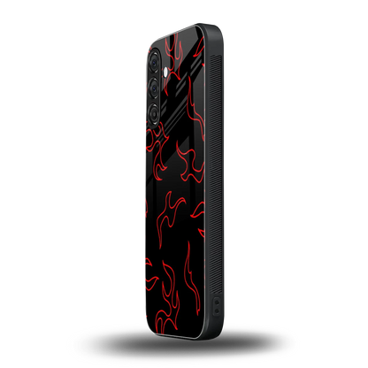 Lil Flames Red samsung galaxy m35 5g mobile cover | shockproof glass phone case