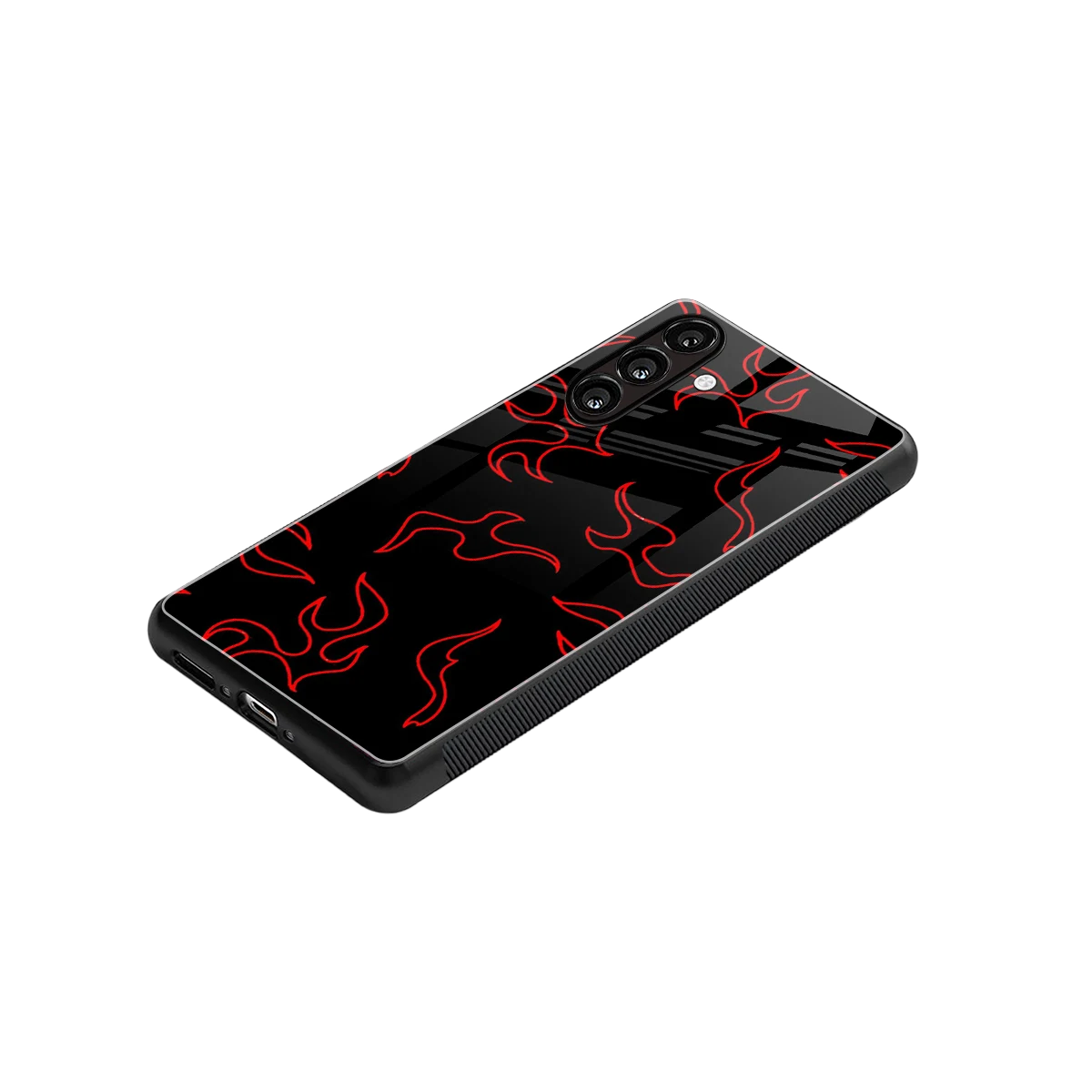Lil Flames Red stylish phone case for samsung galaxy m35 5g | glossy glass and slim fit