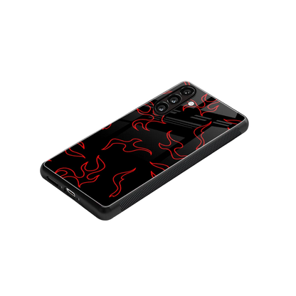 Lil Flames Red stylish phone case for samsung galaxy m35 5g | glossy glass and slim fit