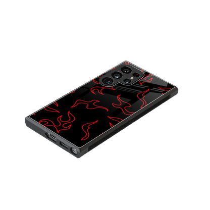 Lil Flames Red stylish phone case for samsung galaxy s24 ultra | glossy glass and slim fit