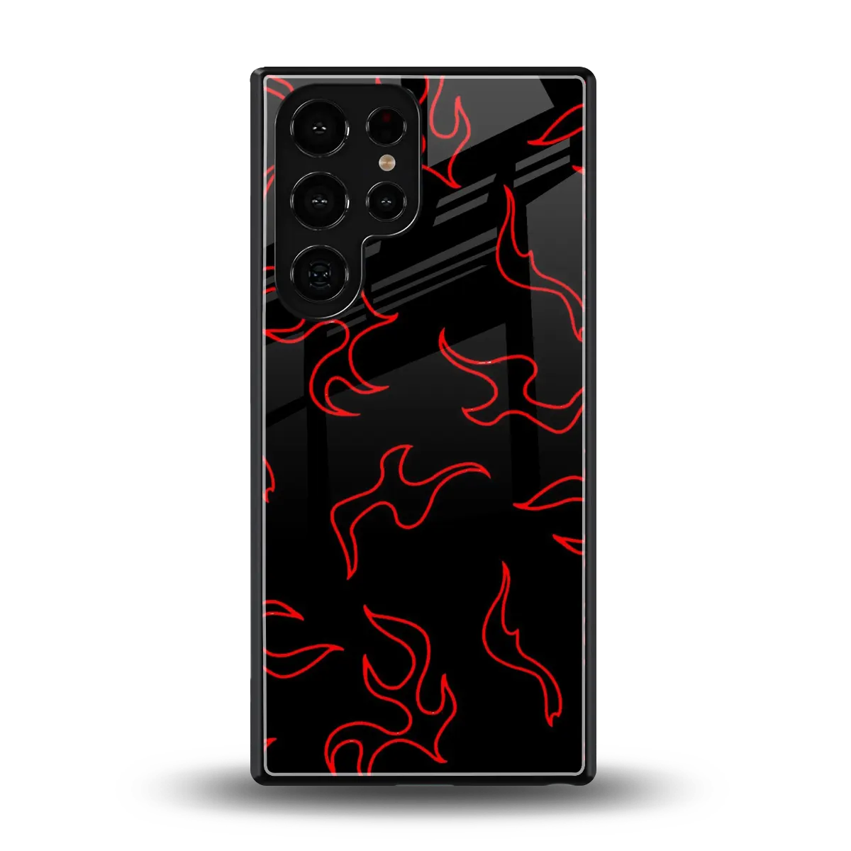 Lil Flames Red back phone cover | glass case for samsung galaxy s26 ultra