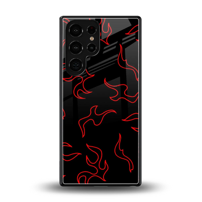 Lil Flames Red back phone cover | glass case for samsung galaxy s26 ultra