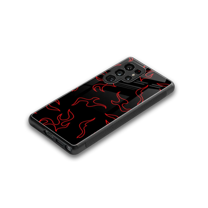 Lil Flames Red stylish phone case for samsung galaxy s26 ultra | glossy glass and slim fit