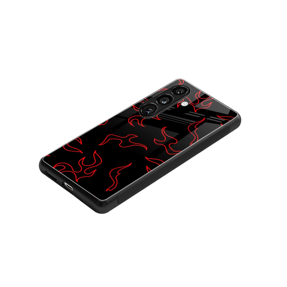 Lil Flames Red stylish phone case for samsung galaxy s24 | glossy glass and slim fit
