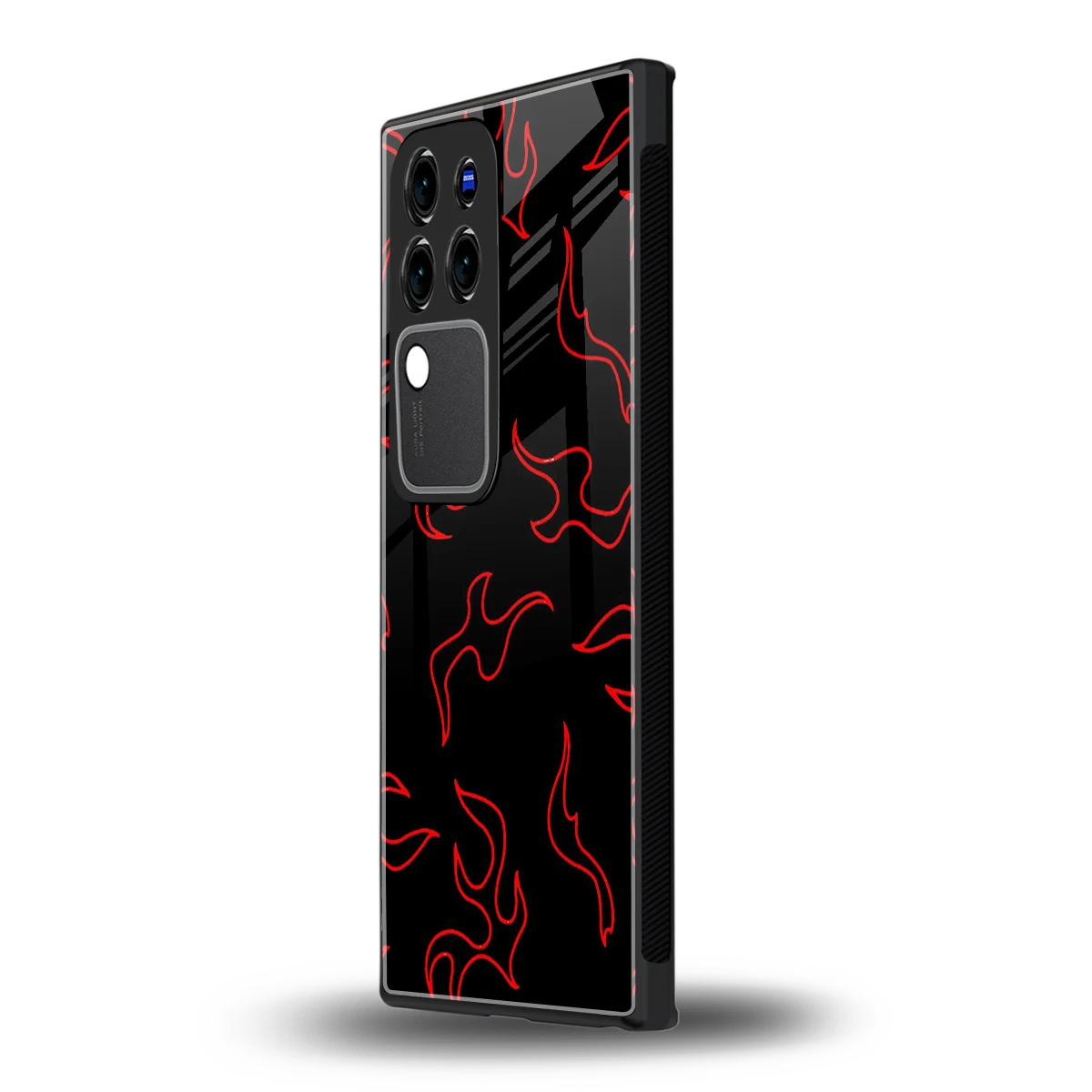 Lil Flames Redvivo v30 pro mobile cover | shockproof glass phone case