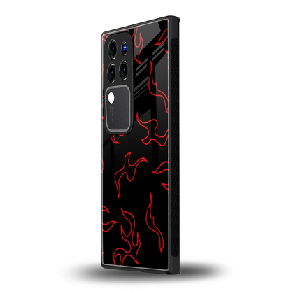 Lil Flames Redvivo v30 pro mobile cover | shockproof glass phone case