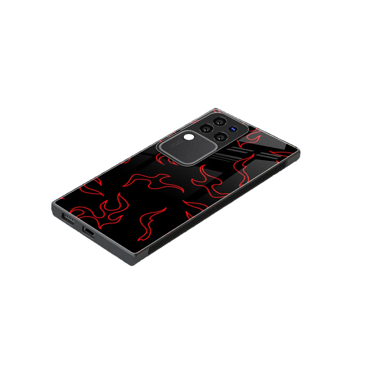 Lil Flames Red stylish phone case forvivo v30 pro | glossy glass and slim fit