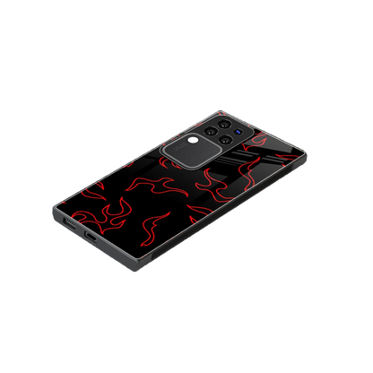 Lil Flames Red stylish phone case forvivo v30 pro | glossy glass and slim fit