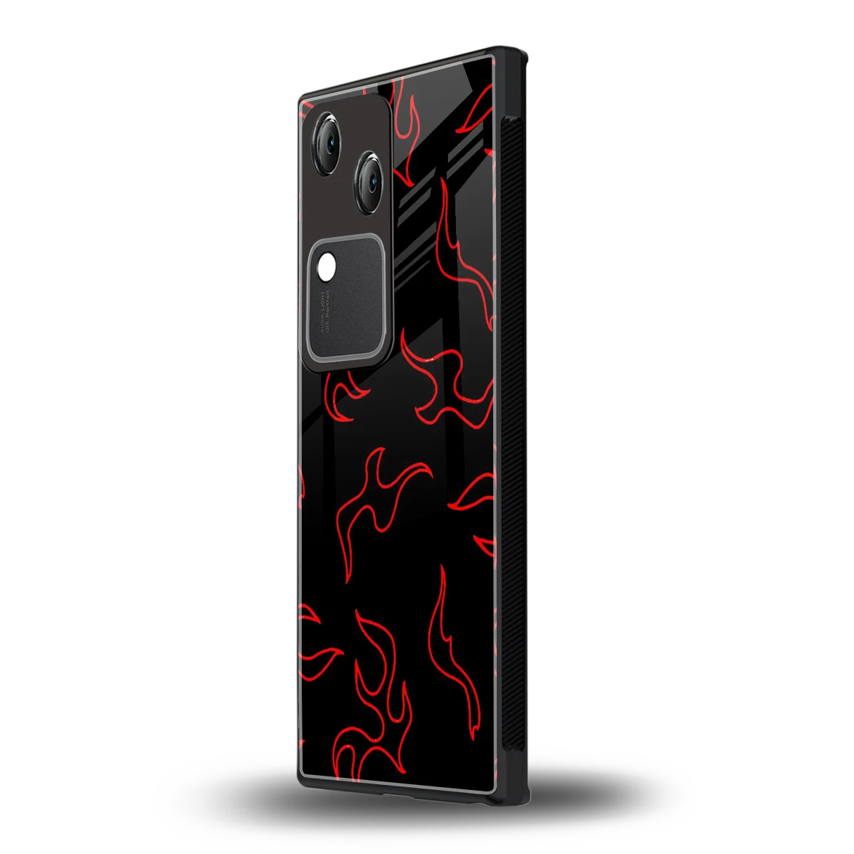 Lil Flames Red vivo v30 mobile cover | shockproof glass phone case