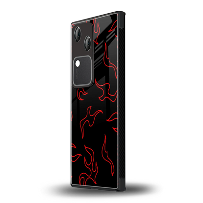 Lil Flames Red vivo v30 mobile cover | shockproof glass phone case