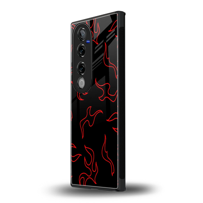 Lil Flames Red vivo v40 pro mobile cover | shockproof glass phone case