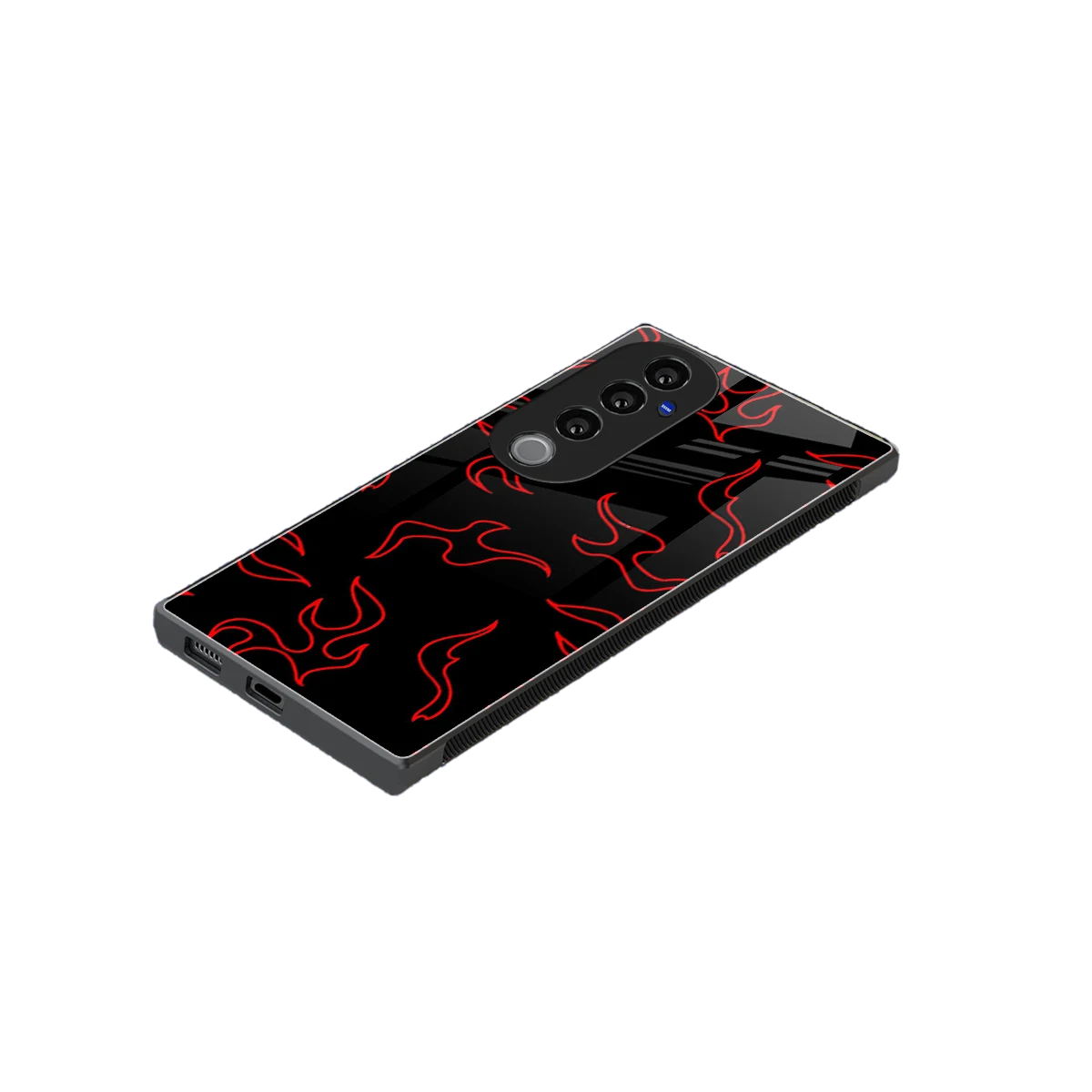 Lil Flames Red stylish phone case for vivo v40 pro | glossy glass and slim fit