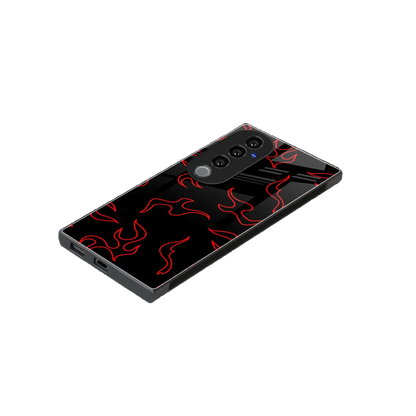 Lil Flames Red stylish phone case for vivo v40 pro | glossy glass and slim fit