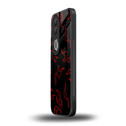 Lil Flames Red vivo v50 mobile cover | shockproof glass phone case