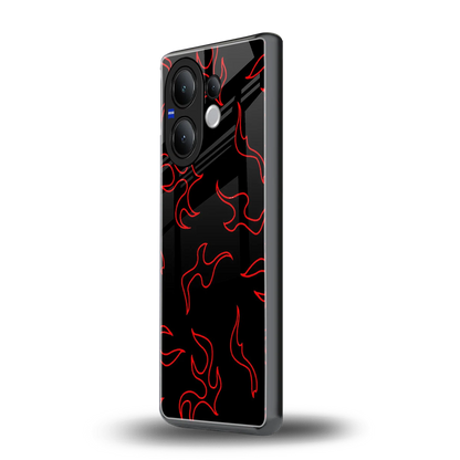 Lil Flames Red vivo v60 mobile cover | shockproof glass phone case