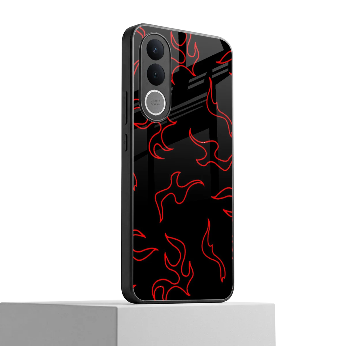 Lil Flames Red vivo v70 fe mobile cover | shockproof glass phone case