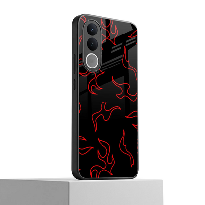 Lil Flames Red vivo v70 fe mobile cover | shockproof glass phone case