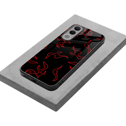 Lil Flames Red stylish phone case for vivo v70 fe | glossy glass and slim fit