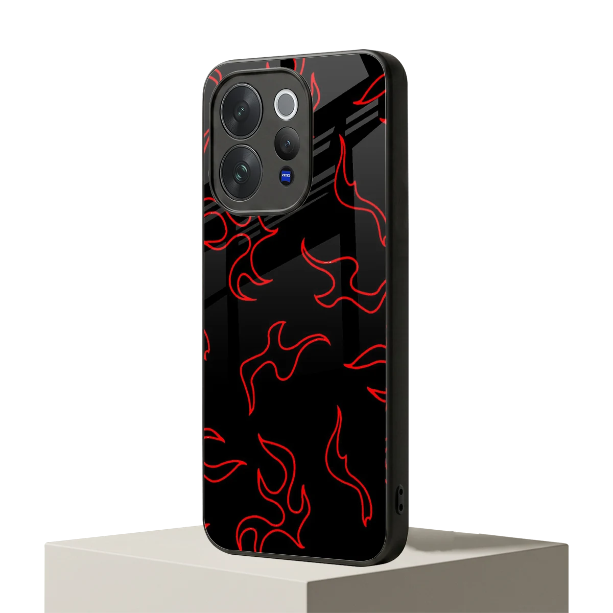 Lil Flames Red vivo v70 mobile cover | shockproof glass phone case