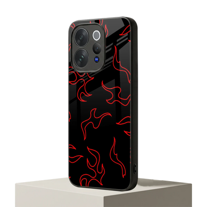 Lil Flames Red vivo v70 elite mobile cover | shockproof glass phone case