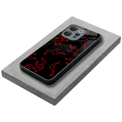 Lil Flames Red stylish phone case for vivo v70 elite | glossy glass and slim fit