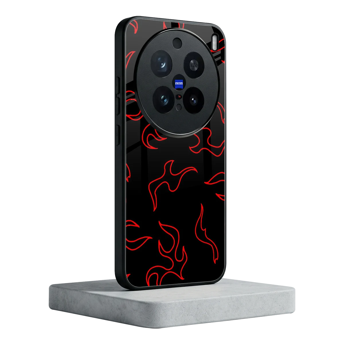 Lil Flames Red vivo x200 pro mobile cover | shockproof glass phone case