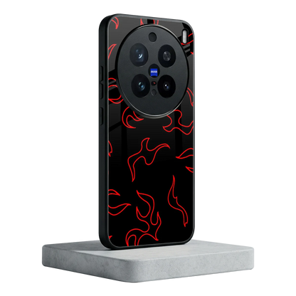 Lil Flames Red vivo x200 pro mobile cover | shockproof glass phone case