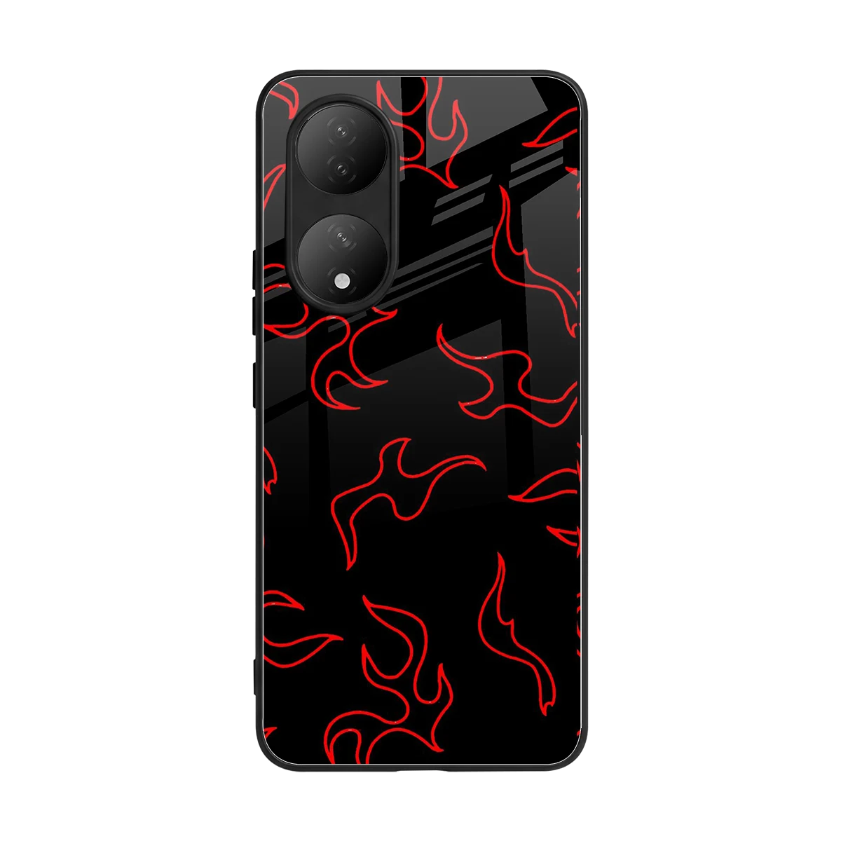 Lil Flames Red back phone cover | glass case for Vivo-y100
