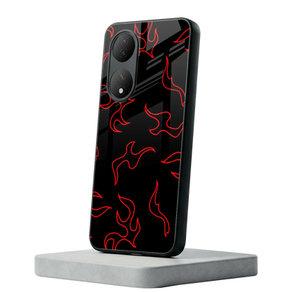 Lil Flames Red Vivo-y100 mobile cover | shockproof glass phone case