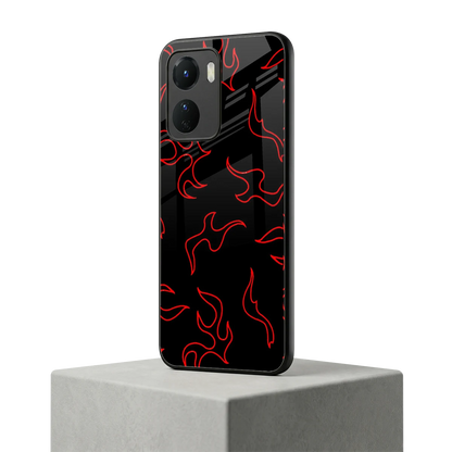 Lil Flames Red vivo y16 mobile cover | shockproof glass phone case