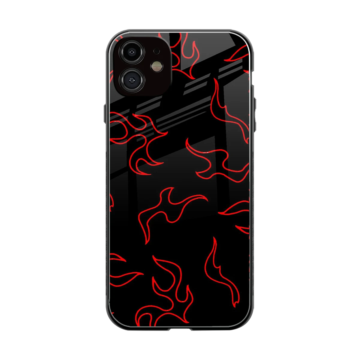 Lil Flames Red back phone cover | glass case for iphone 11