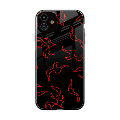 Lil Flames Red back phone cover | glass case for iphone 11